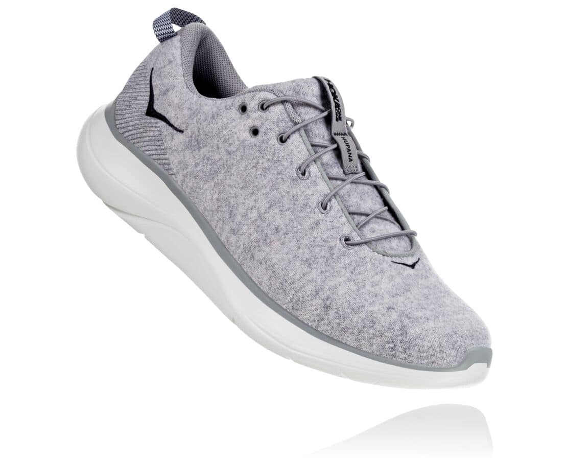 Pantofi De Mers Hoka One One Hupana Flow Wool Barbati - Gri Inchis | Romania JBAU09536